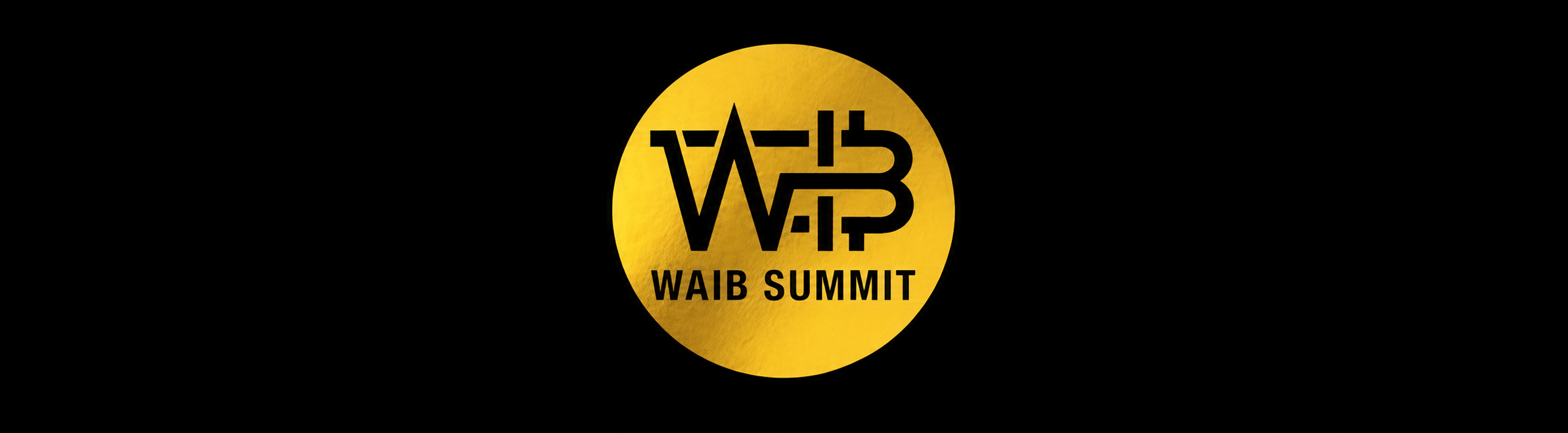 Logo del WAIB Summit su sfondo nero.